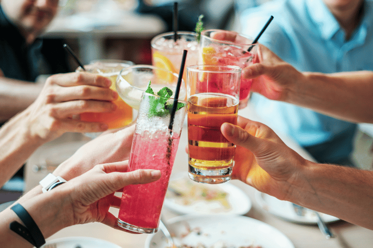 Group of people with drinks
