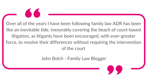 A pink quote box that is highlighting a line about the 'inevitable tide' of ADR law in the next section of John Bolch's blog